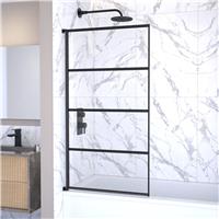 Argos Home Fully Framed Bath Screen - Black