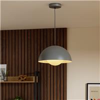 Argos Home Cole Metal Umbrella Pendant Light - Grey