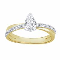 Pure Brilliance 9ct Yellow Gold 0.68ct Diamond Solitaire Ring - P