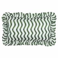 Furn Wiggly Stripe Green Outdoor Cushion