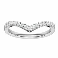 Pure Brilliance 9ct White Gold 0.25ct Diamond Wishbone Ring - N