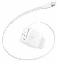 Belkin 67W USB-C GaN Fast Wall Charger with 1m USB-C Retractable Cable - White