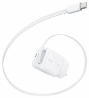 Belkin 45W USB-C Fast Wall Charger with 0.8m USB-C Retractable Cable - White