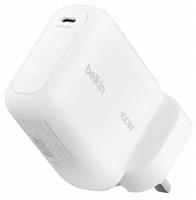 Belkin 100W USB-C GaN Fast Wall Charger - White