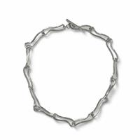 Freedom Silver Tone Irregular Link Chain Necklace