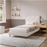 XR Living Lily Single Bed Frame With App Controlled LED - Ivory