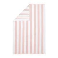Catherine Lansfield Reversible Stripe Jacquard Bath Towel - Blush