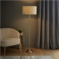 ValueLights Belmont Metal Statement Floor Lamp - Antique Brass