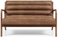 Kyoto Leah Faux Leather 2 Seater Sofa - Brown