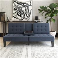 Dorel Adalynn Linen Clic Clac Sofa Bed - Blue