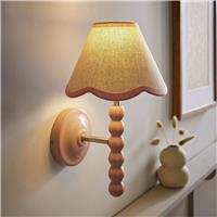 ValueLights Bobble Wooden Wall Light - Soft Pink