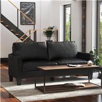 Dorel Rylie Faux Leather 2 Seater Sofa - Black
