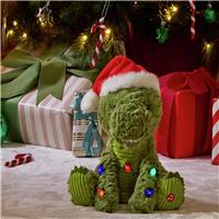 Argos Home Animated Dinosaur with Santa Hat Soft Toy