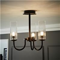 ValueLights Canya Metal 3-Light Chandelier - Black