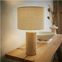 ValueLights Chloe LED Marble Effect Table Lamp - Natural