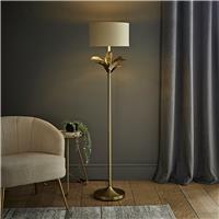 ValueLights Christina Metal Palm Leaf Statement Floor Lamp - Gold