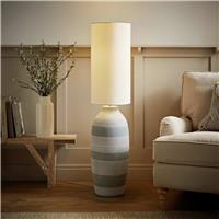 ValueLights Deegan Ceramic Statement Floor Lamp - Grey