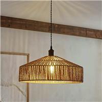 ValueLights Elcano Brown Woven Rope Easy Fit Lampshade - 50cm