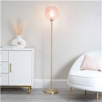 ValueLights Frenchie Metal Statement Floor Lamp - Gold