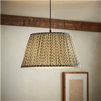 ValueLights Grange Blue Floral Easy Fit Lampshade - 45cm