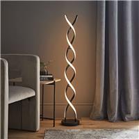 ValueLights Infinity Double Twist LED Base Only Floor Lamp - Black