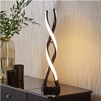 ValueLights Infinity Double Twist Table Lamp - Black