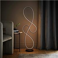ValueLights Infinity Swirl LED Base Only Floor Lamp - Black
