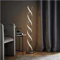 ValueLights Infinity Double Twist LED Base Only Floor Lamp - Grey