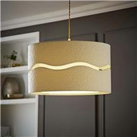 ValueLights Livie Natural Boucle Easy Fit Lampshade - 48cm