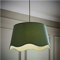 ValueLights Mabel Green Linen Easy Fit Lampshade - 45cm
