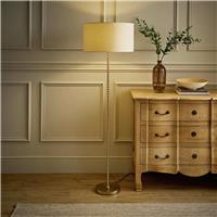 ValueLights Maeve Metal Stick Floor Lamp - Gold