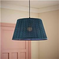 ValueLights Malina Blue Pleated Easy Fit Lampshade - 45cm