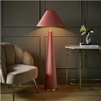 ValueLights Martha Velvet Statement Floor Lamp - Pink