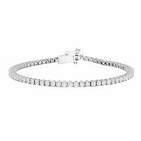 Pure Brilliance 9ct White Gold 3ct Diamond Tennis Bracelet