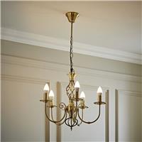ValueLights Memphis Metal 5-Light Chandelier - Gold