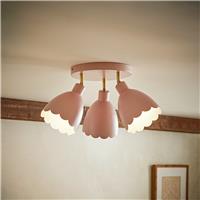 ValueLights Millie Metal 3-Light Spotlight - Soft Pink