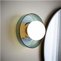 ValueLights Newbury Glass Wall Light - Teal