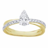 Pure Brilliance 9ct Yellow Gold 0.70ct Diamond Double Band Ring - O