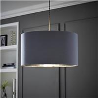 ValueLights Reni Grey Easy Fit Lampshade - 45cm
