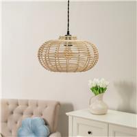 ValueLights Romy Natural Rattan Easy Fit Lampshade - 35cm