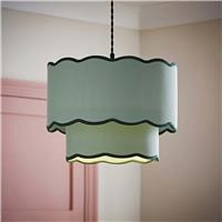 ValueLights Sloane Green 2 Tier Easy Fit Lampshade - 35cm