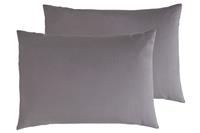 Habitat Cotton Rich 180 TC Standard Pillowcase Pair-Charcoal