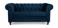 Habitat Chesterfield Velvet 2 Seater Sofa - Blue