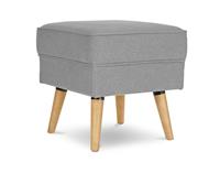 Habitat Callie Fabric Footstool - Light Grey