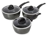Tower Cerastone 3pc Saucepan Set
