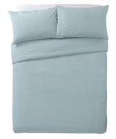 Habitat Cotton Rich 180 TC Plain Duck Egg Bedding Set-Double