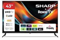 Sharp 43Inch 4T-C43JJ6425KB Roku Smart 4K UHD QLED Freely TV