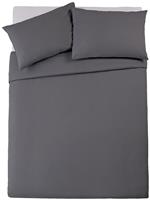 Habitat Cotton Rich 180 TC Plain Charcoal Bedding Set - King