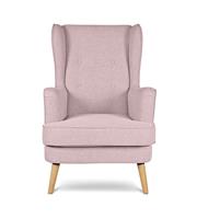 Habitat Callie Fabric Wingback Chair - Blush Pink