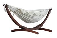 Vivere Hammock with Wooden Stand - Cream